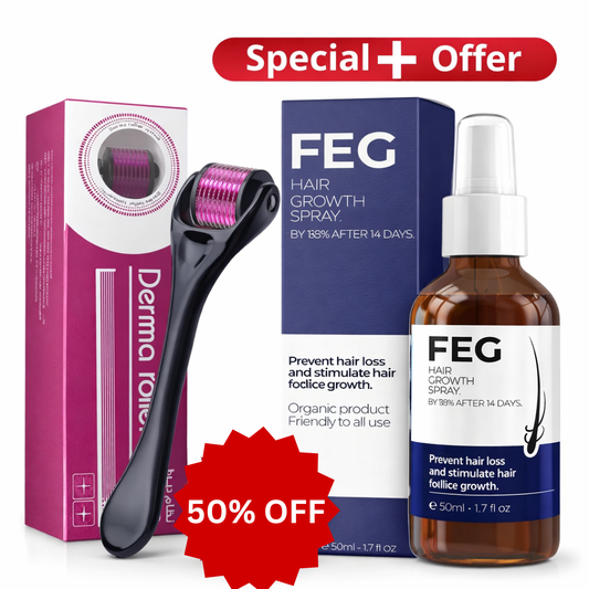 FEG Hair Growth Spray + Derma Roller | Scalp Care Kit
