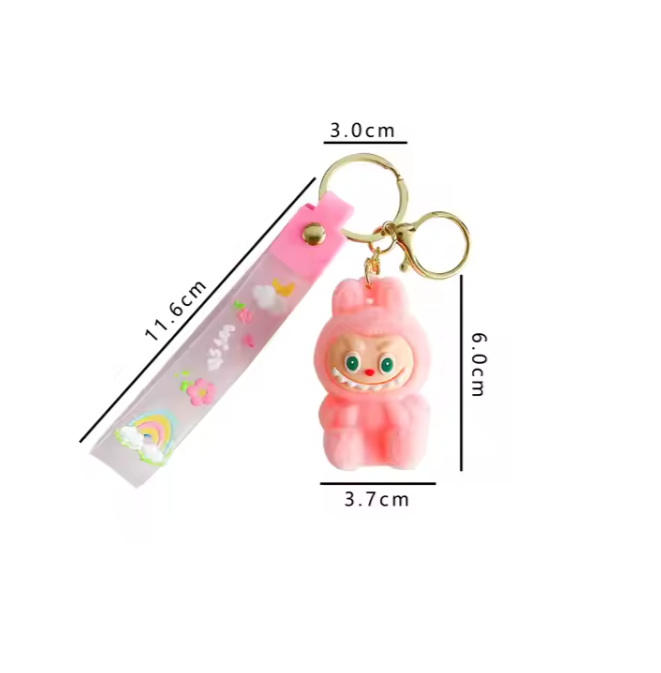 Labubu - Wish & Fuzz Rainbow Wrist-Strap Keychain