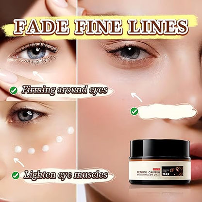 SADOER Retinol & Caffeine Anti-Wrinkle Eye Cream | Dark Circles & Puffiness Care