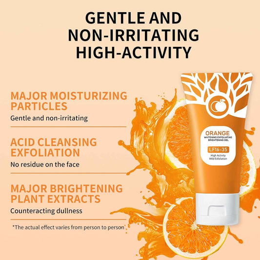 Orange Exfoliating Gel for Face & Body | Deep Cleansing & Brightening Care