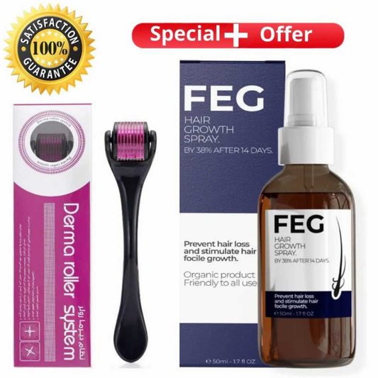 FEG Hair Growth Spray + Derma Roller | Scalp Care Kit