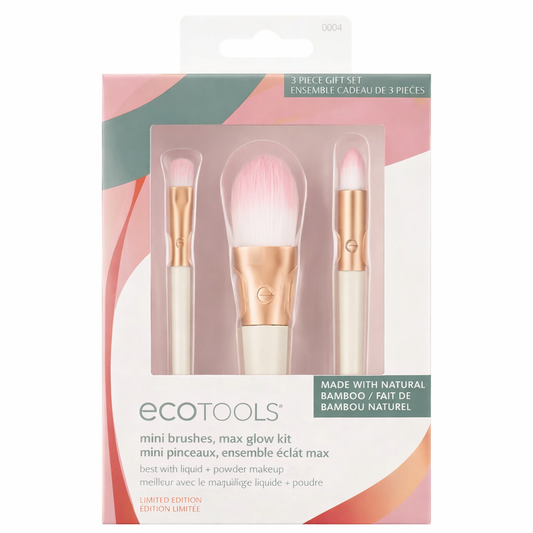 EcoTools Mini Brushes – Max Glow Kit (3-Piece Set)