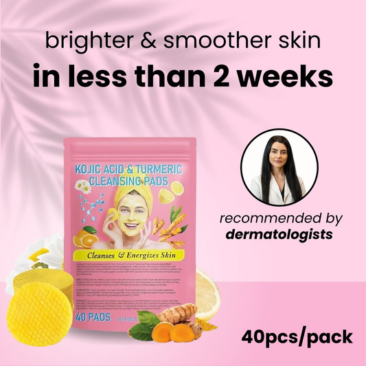 Turmeric & Kojic Acid Brightening Pads | Dark Spot, Acne & Glow Care 40 Packs