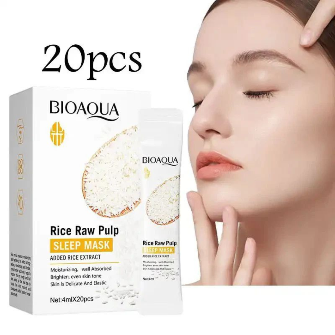 Moisturizing Smooth Face Mask (20pcs) | Rice Extract Nourishment, Hydration & Skin Soothing Care