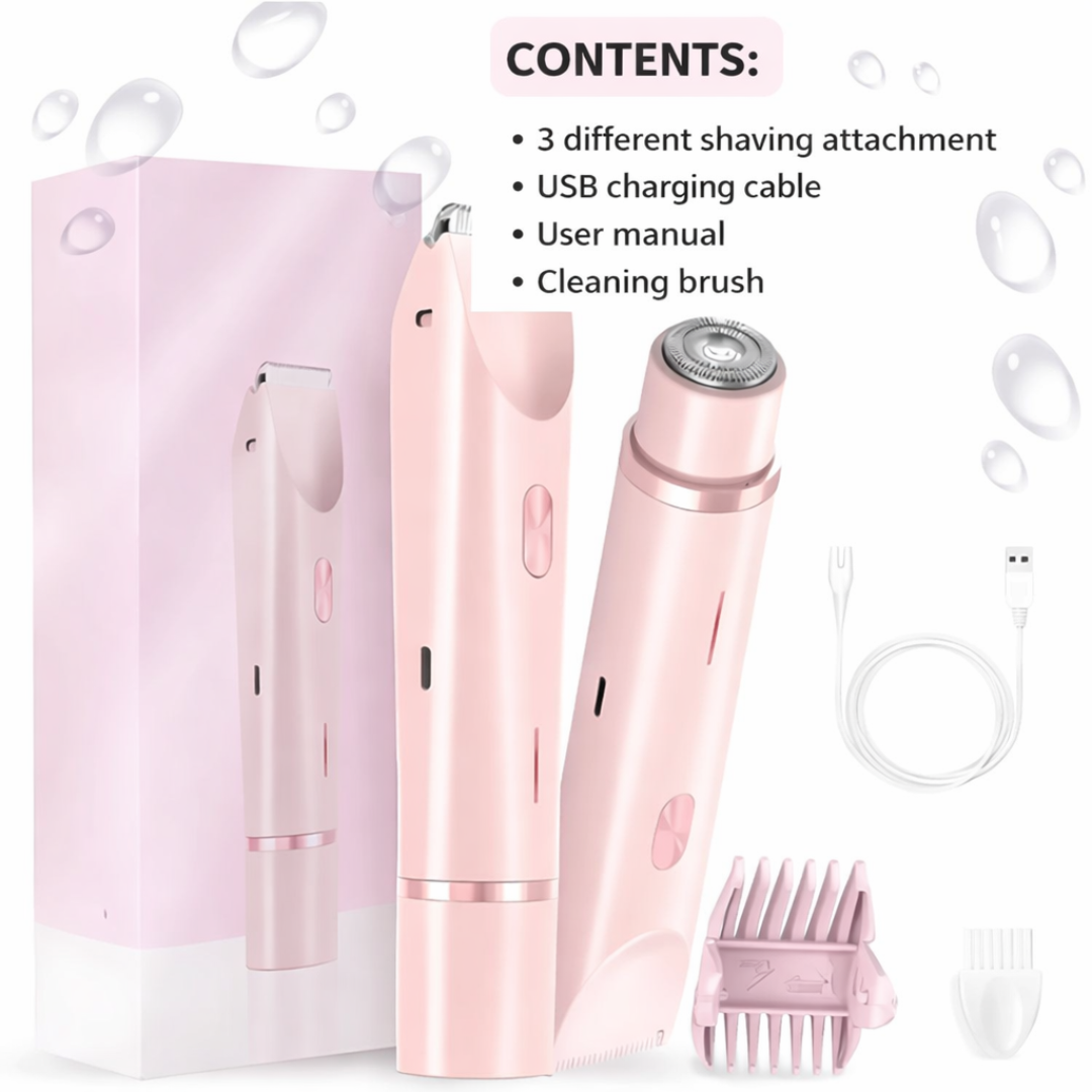 Silky Splash Vamaro Shaver | 2-in-1 Wet & Dry Women’s Razor with Precision Trimmer