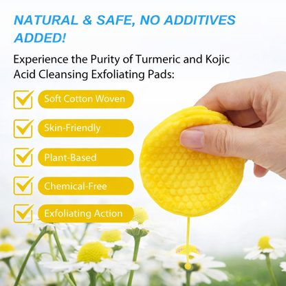 Turmeric & Kojic Acid Brightening Pads | Dark Spot, Acne & Glow Care 40 Packs