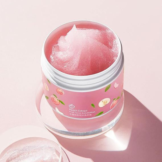 Peach Extract Fruit Acid Exfoliating Face & Body Gel | Gentle Scrub, Brightening & Smooth Skin Care