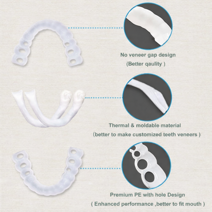Snap-In Teeth for Men & Women | Adjustable Cosmetic Smile Cover for Instant Confidence