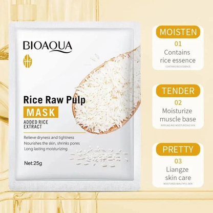 Moisturizing Smooth Face Mask (20pcs) | Rice Extract Nourishment, Hydration & Skin Soothing Care