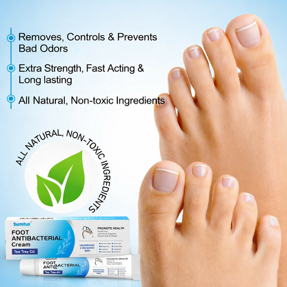 Sumifun Foot Antibacterial Cream with Tea Tree Oil – Antifungal, Anti-Itch & Skin Repair Cream for Athlete’s Foot, Ringworm & Irritated Skin (20g)