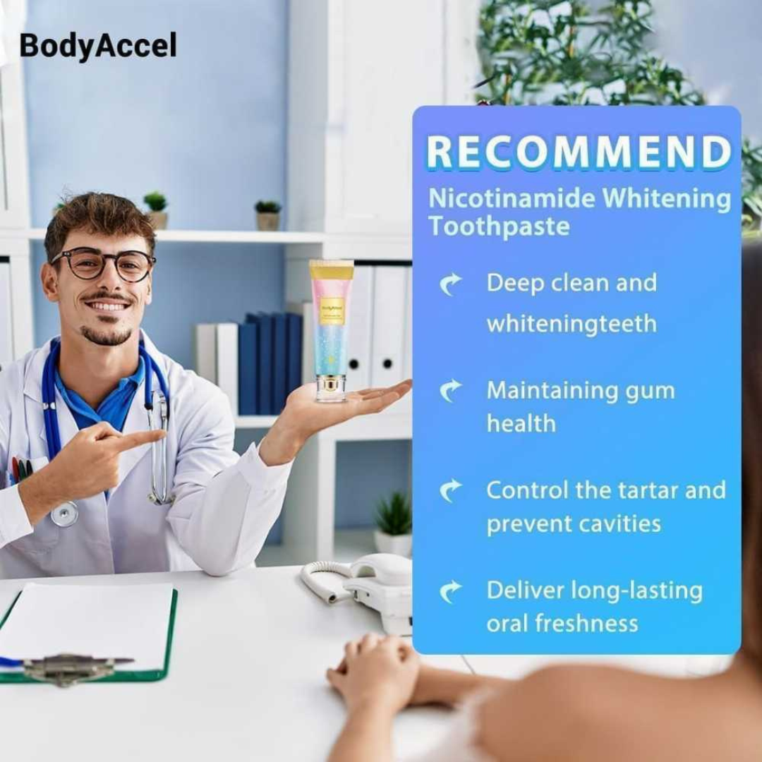 Niacinamide Whitening Toothpaste | Stain Removal, Enamel Care & Fresh Breath Protection