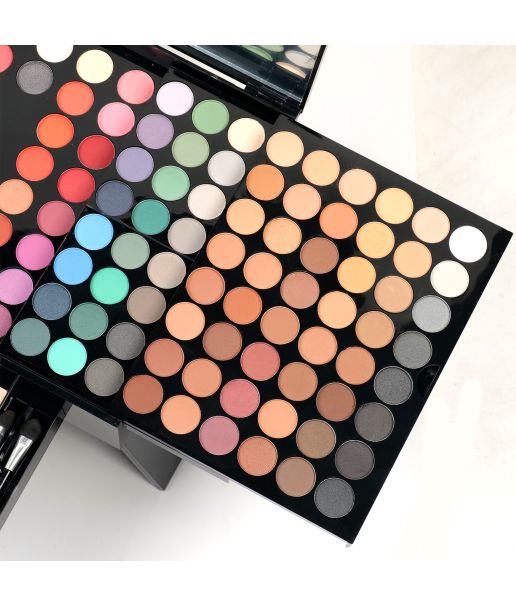 Miss Rose® Blockbuster Makeup Palette – Color Spirit Edition | 180 Eyeshadows, Blush, Compact Powder & Brow Shades – Ultimate All-in-One Professional Makeup Kit