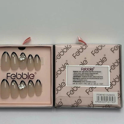 Febble Golden Glam Luxe Stiletto Press-On Nails