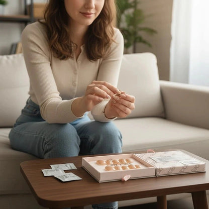 Febble Nude Marble Swirl Press-On Nails