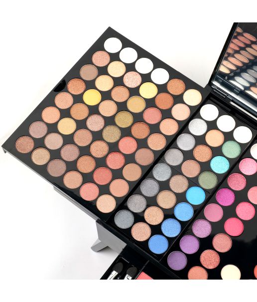 Miss Rose® Blockbuster Makeup Palette – Color Spirit Edition | 180 Eyeshadows, Blush, Compact Powder & Brow Shades – Ultimate All-in-One Professional Makeup Kit