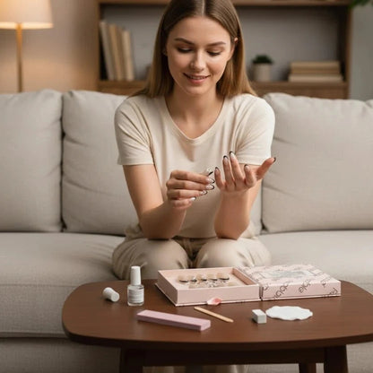 Febble Golden Glam Luxe Stiletto Press-On Nails